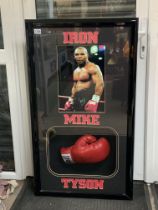 Mike Tyson, framed and signed boxing glove. With C