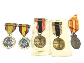 A collection of medals including Spanish civil war