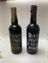 A vintage dalva 1977 port and a half bottle 1970,