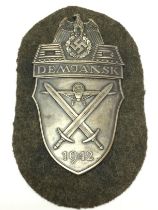 WWII Luftwaffe Demjansk arm shield, postage catego