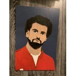 Mo Salah Liverpool Football Painting: Head and sho