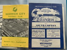 Southampton 1950s Sets Of Football Programmes: 56/