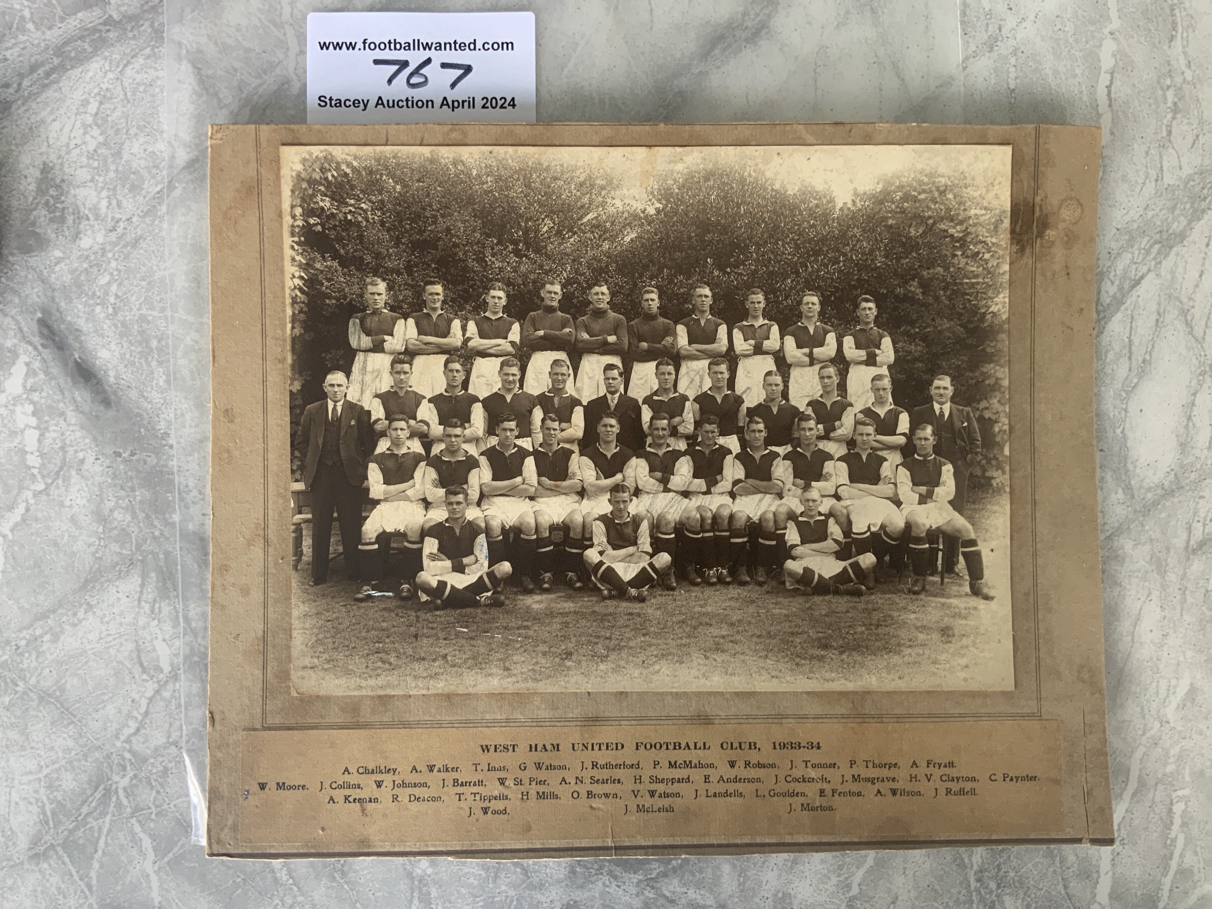 West Ham 33/34 Official Club Football Photo: Mount