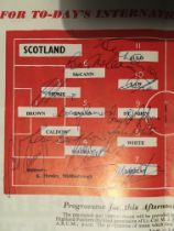 1959 Scotland Team Signed Football Programme: Team