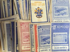 Romford Home Football Programmes: From the late 50