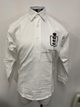 England Tom Finney Signed Replica Shirt: White lon