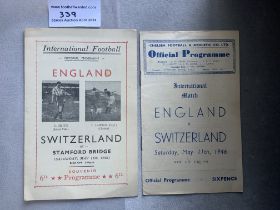 1946 England v Switzerland At Chelsea Football Pro