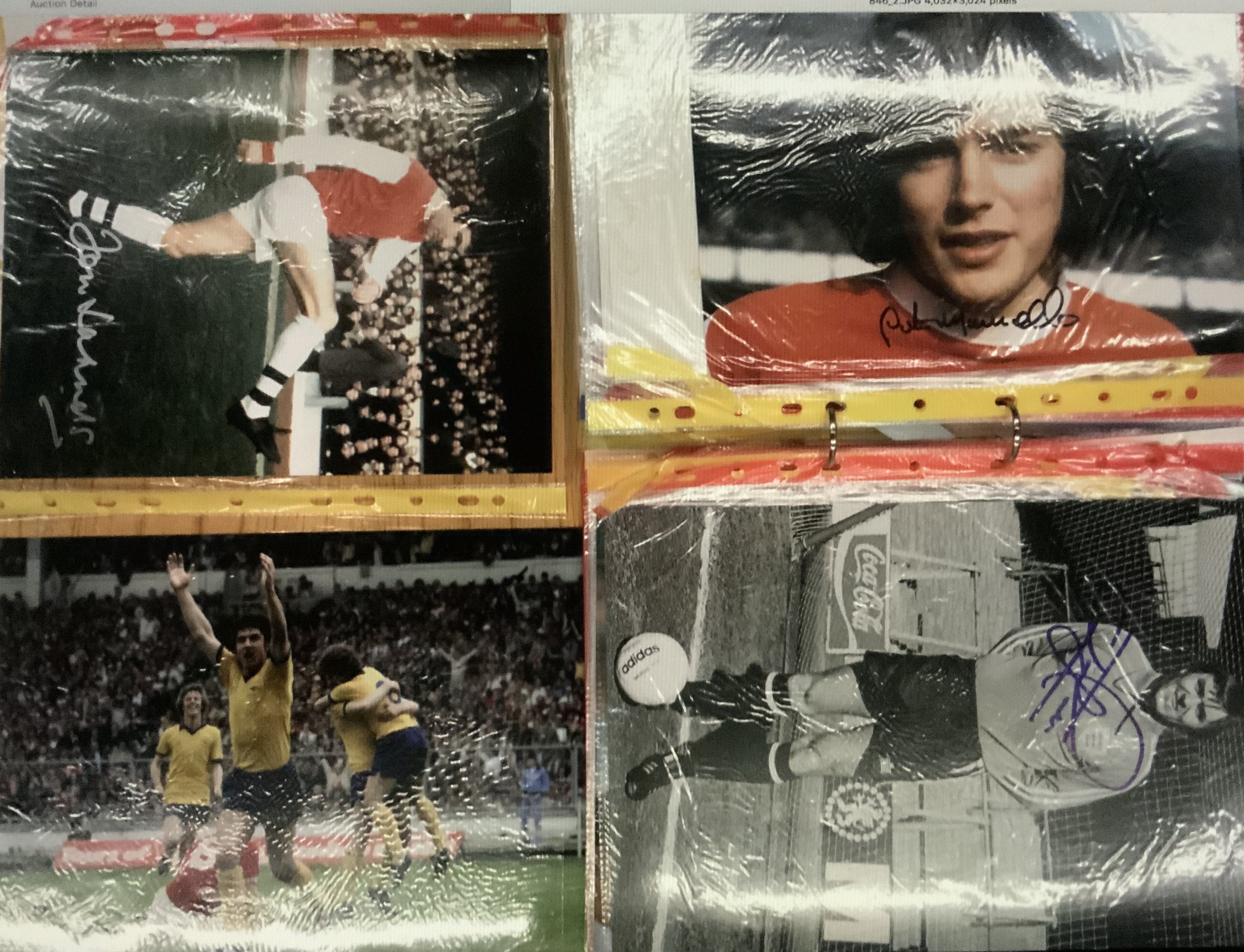 Arsenal Signed Football Photos: Folder containing - Image 4 of 5