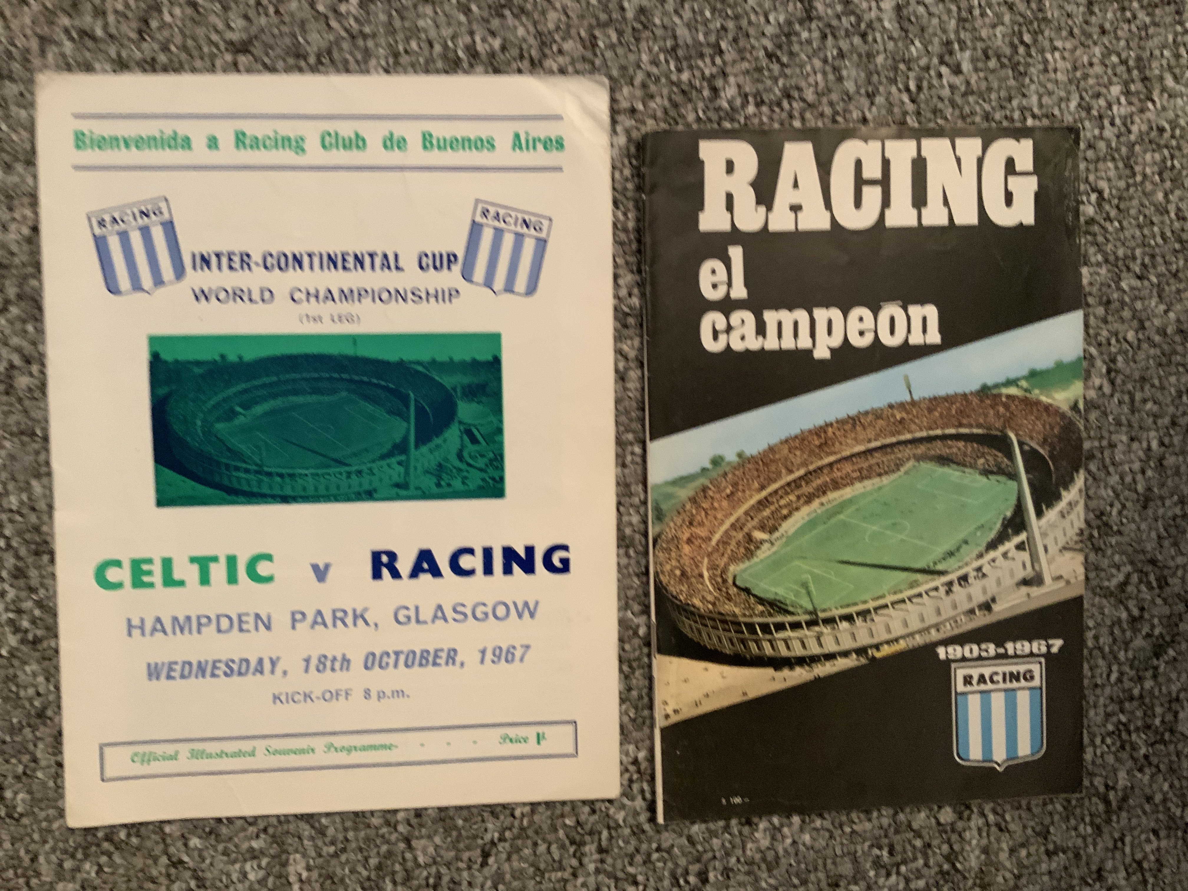 1967 Buenos Aires v Celtic World Club Final Footba