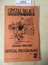 36/37 Crystal Palace v Southend United Football Pr