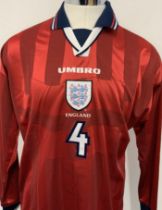 Tim Sherwood 1999 England Match Worn Football Shir