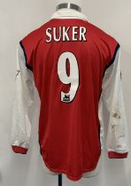 Suker Arsenal 1999 - 2000 Match Worn Football Shir