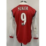 Suker Arsenal 1999 - 2000 Match Worn Football Shir