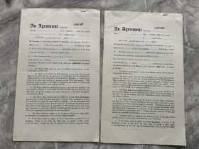 Charlton 57/58 Football Contracts: Original contra