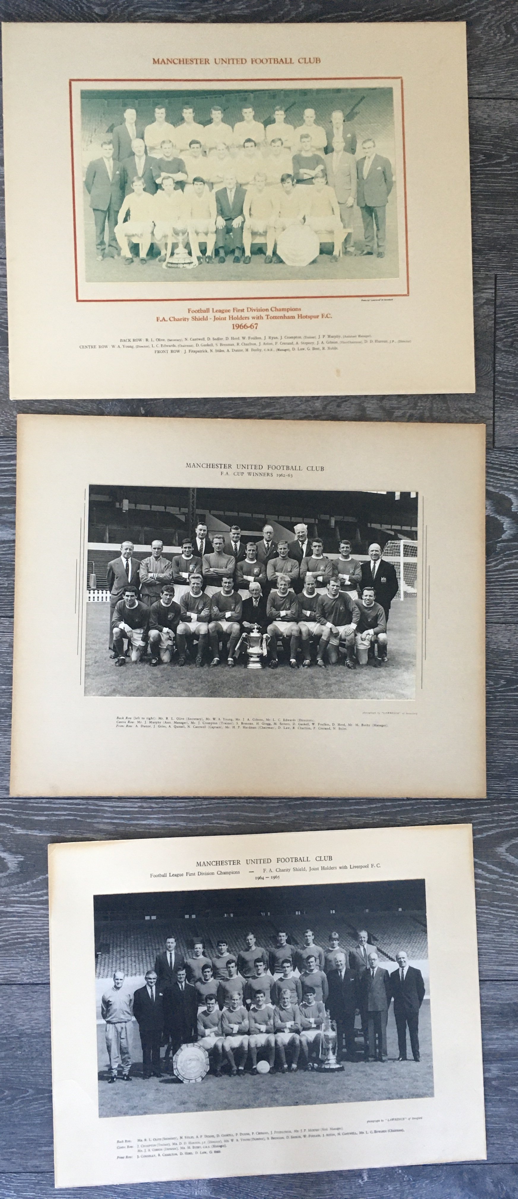 Manchester 1960s Players Large Football Team Group