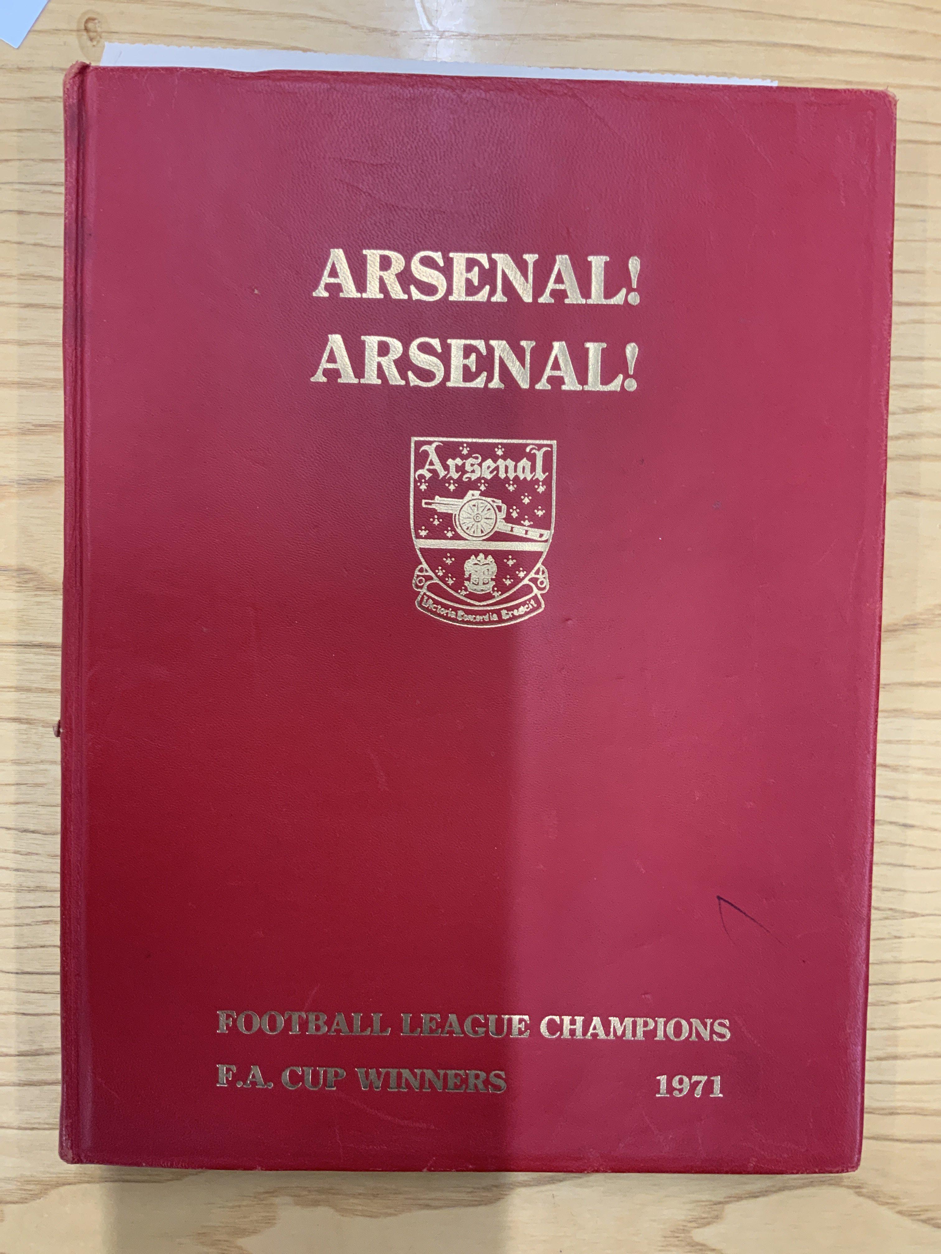 Rare Arsenal 70/71 Double Season Football Book: On