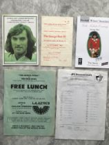 George Best Football Memorabilia: Programmes invol