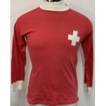 Switzerland Football Shirt: Red long sleeve with w