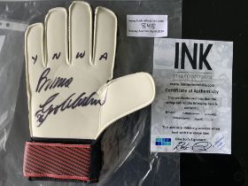 Bruce Grobbelaar Liverpool Signed Football Glove: