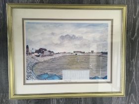 1989 England v Australia Framed Cricket Print: Sce