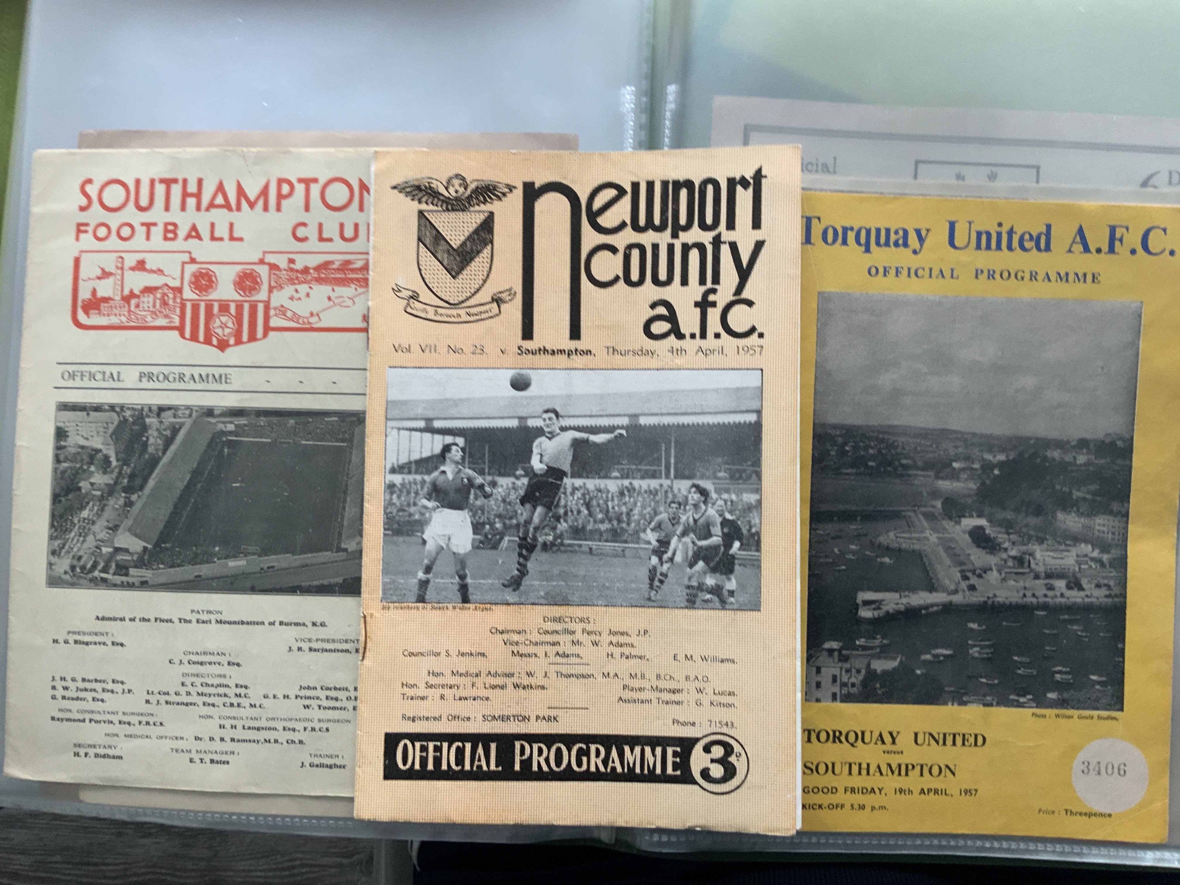 Southampton 1950s Sets Of Football Programmes: 56/ - Image 4 of 4