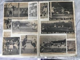 1953 - 1956 Football Scrapbook: Wide range of pict