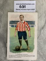 1903 Southampton Football Player Postcard: Unwritt