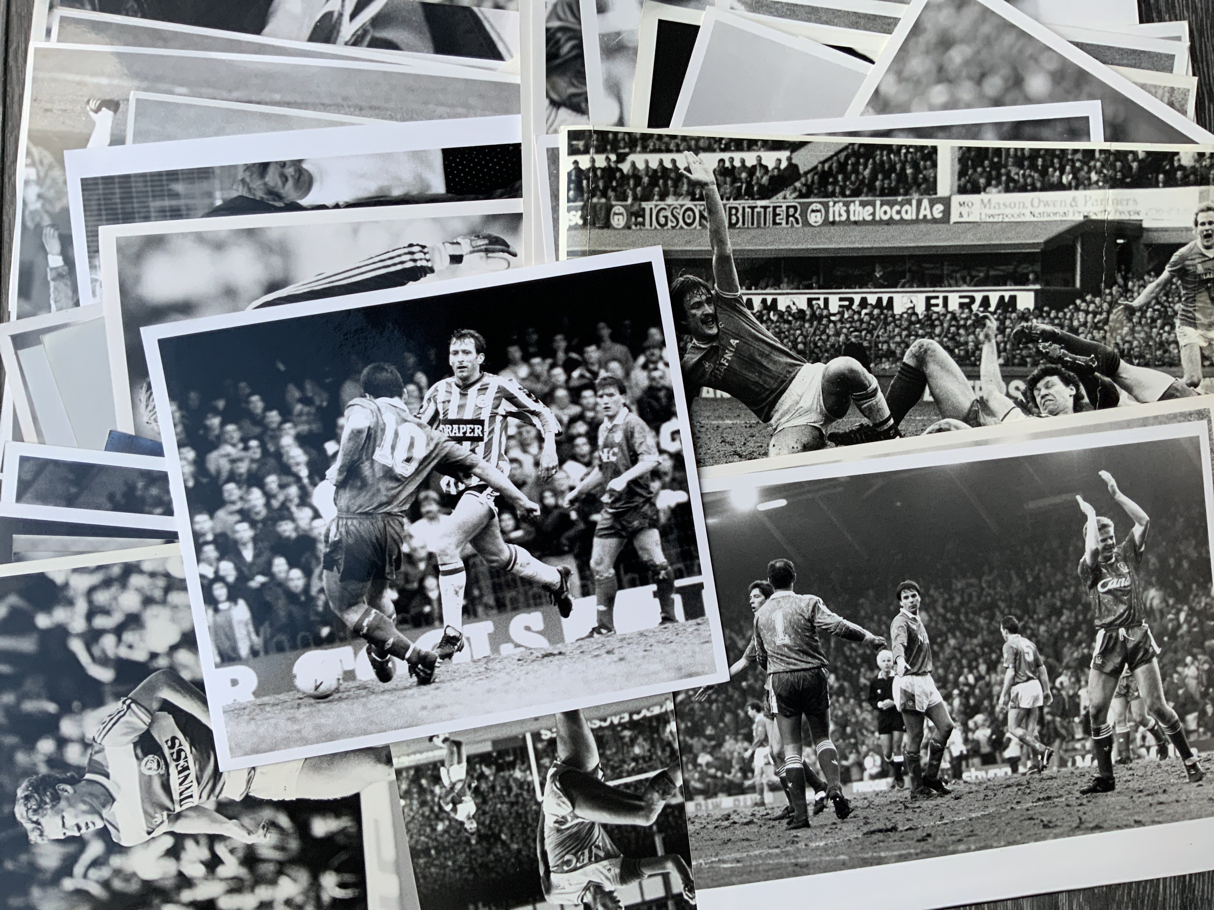 1980s Football Press Photos: Black and white to in