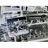 1980s Football Press Photos: Black and white to in
