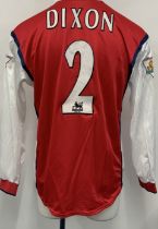 Dixon Arsenal 1998 - 1999 Match Worn Football Shir