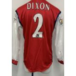 Dixon Arsenal 1998 - 1999 Match Worn Football Shir