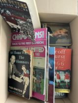 West Ham Football Books + Shirts: 13 books plus tw