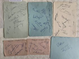 Late 1950s Football Autograph Book Pages: Possibly