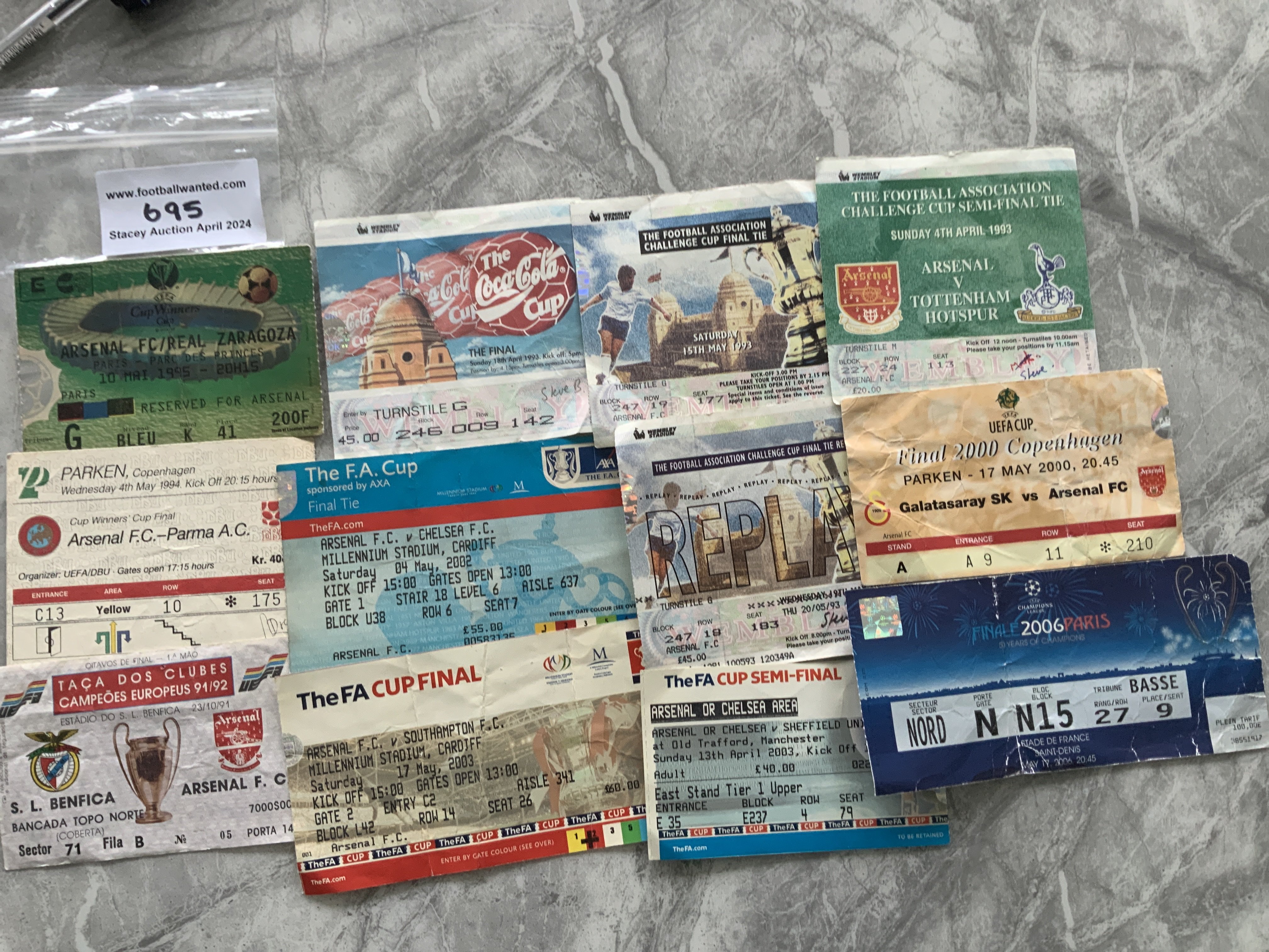 Arsenal Football Ticket Collection: European Final