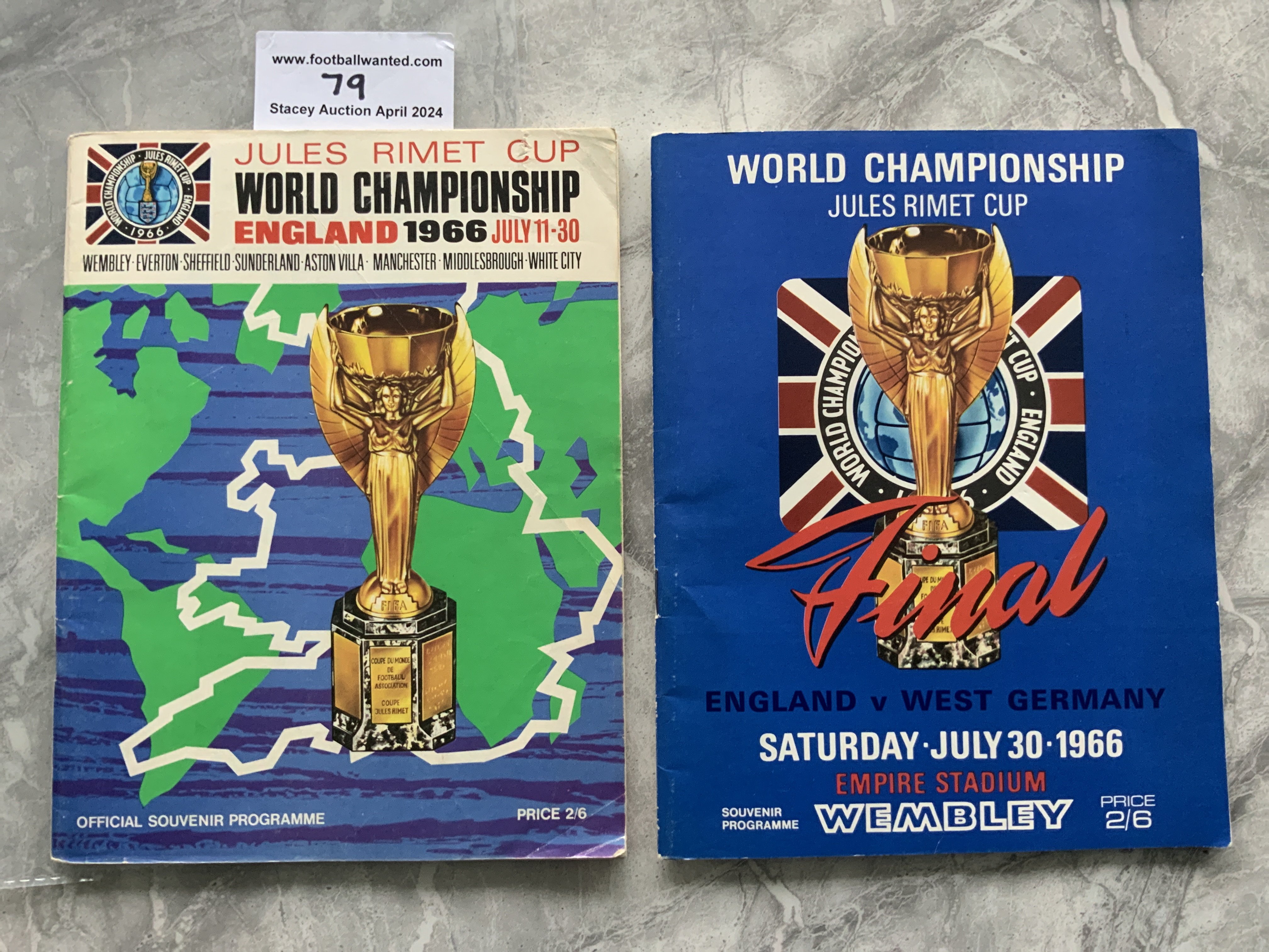 1966 World Cup Final Football Programme: Very good