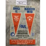 1968 Manchester United European Cup Final Signed P