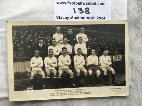 1921 Tottenham FA Cup Football Team Postcard: Desc