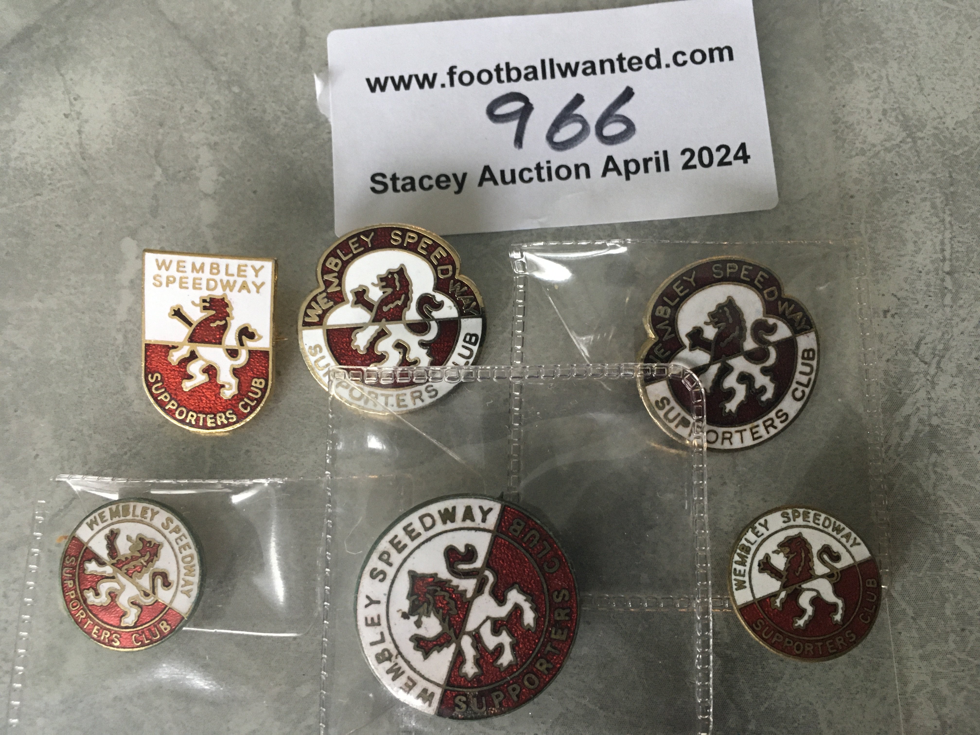 Wembley Speedway Old Metal Badges: Early Supporter