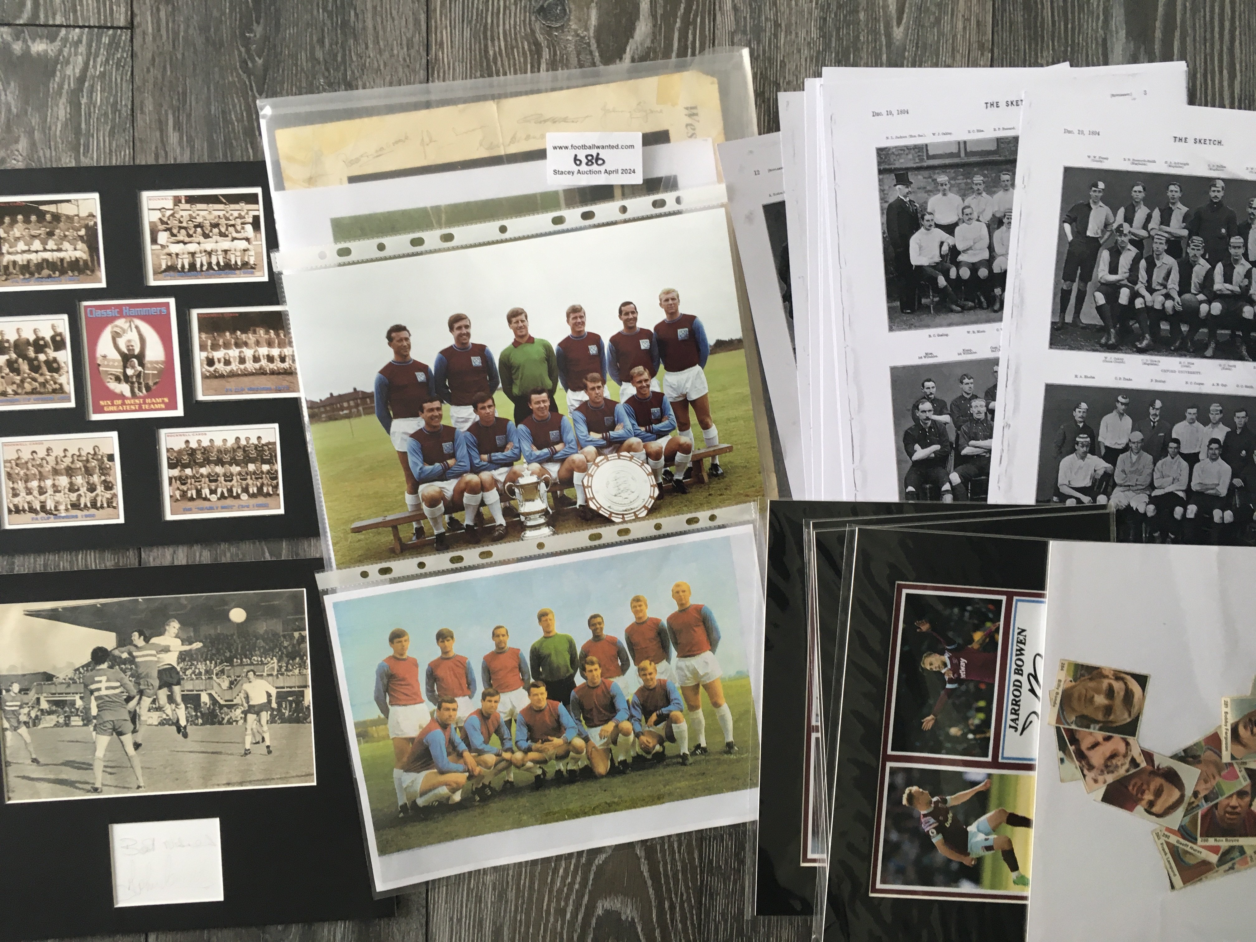 Football Photo Collection: Includes original old p - Image 2 of 2