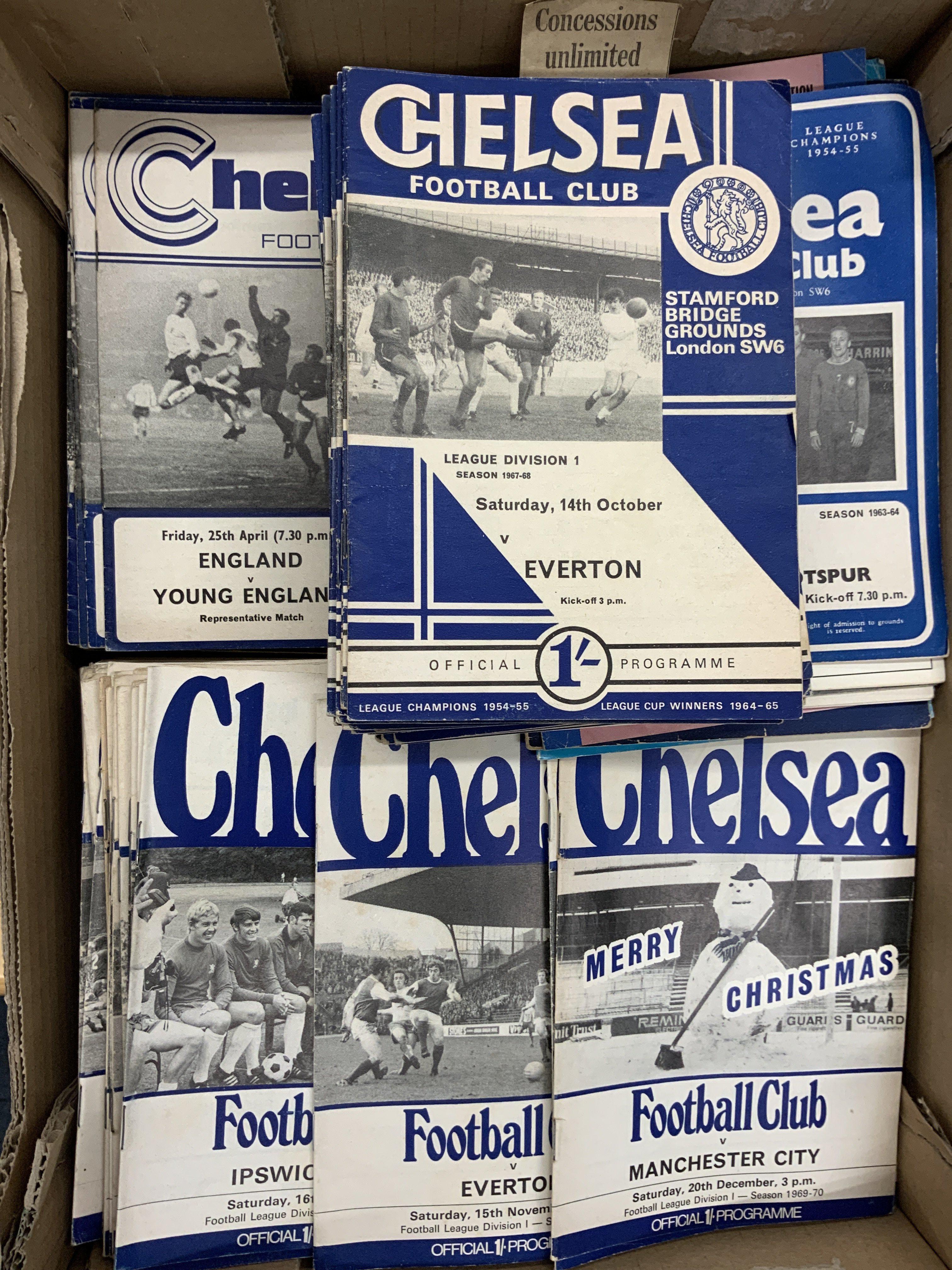 Chelsea Football Programme Boxes: Large quantity i