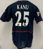 Kanu Arsenal 02/03 Away Match Worn Football Shirt: