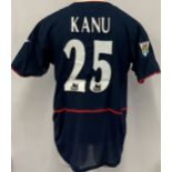 Kanu Arsenal 02/03 Away Match Worn Football Shirt: