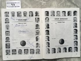 England 1966 World Cup Signed Football Programme: