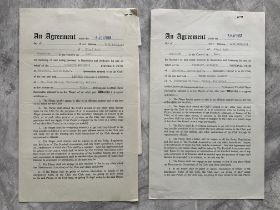 Charlton Late 1950s Football Contracts: Original c