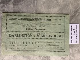 37/38 Darlington v Scarborough FA Cup Football Pro