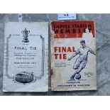 Pre War FA Cup Final Football Programmes: 1934 Por