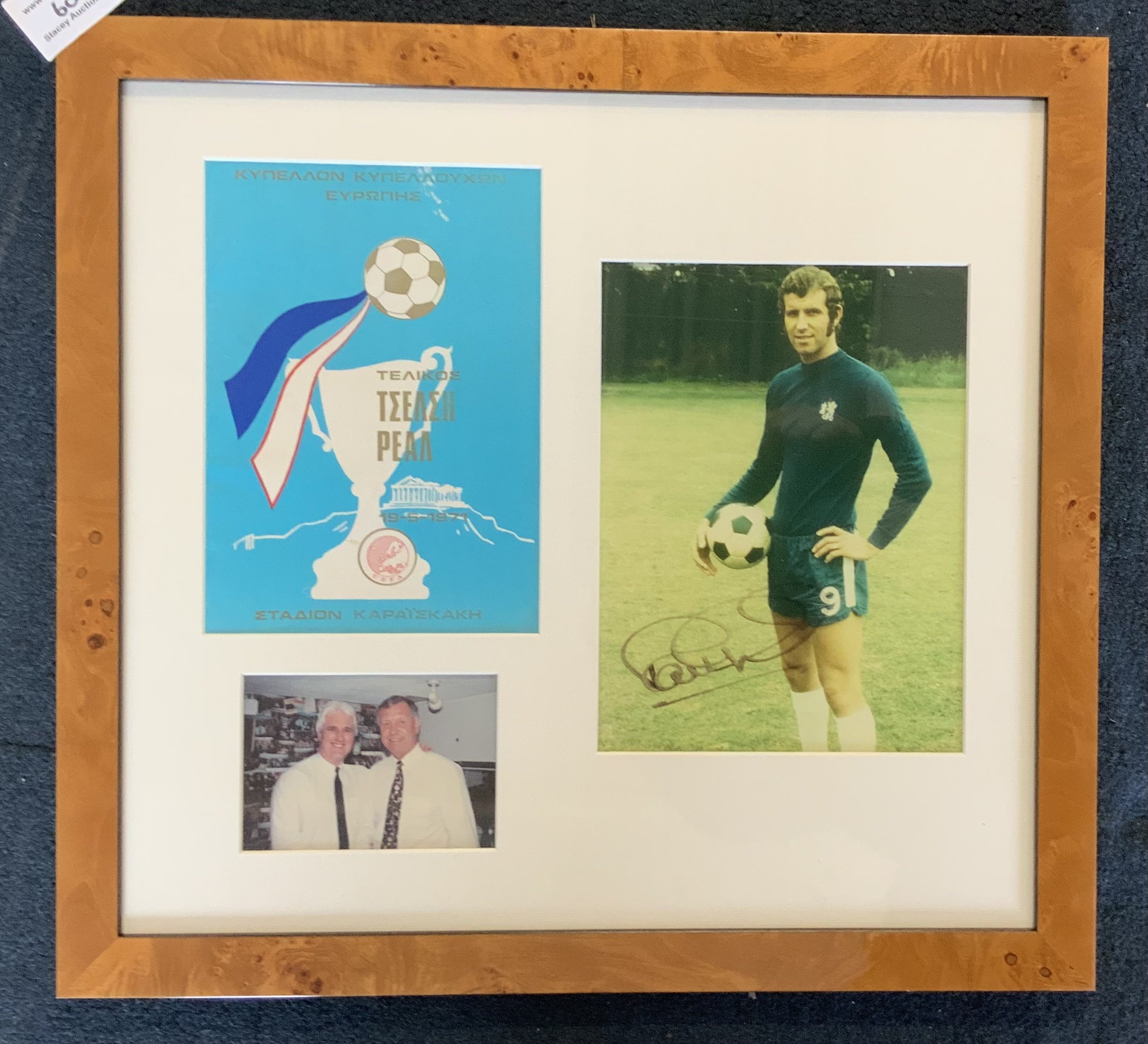 1971 ECWC Chelsea Signed Framed Display: Signed ph