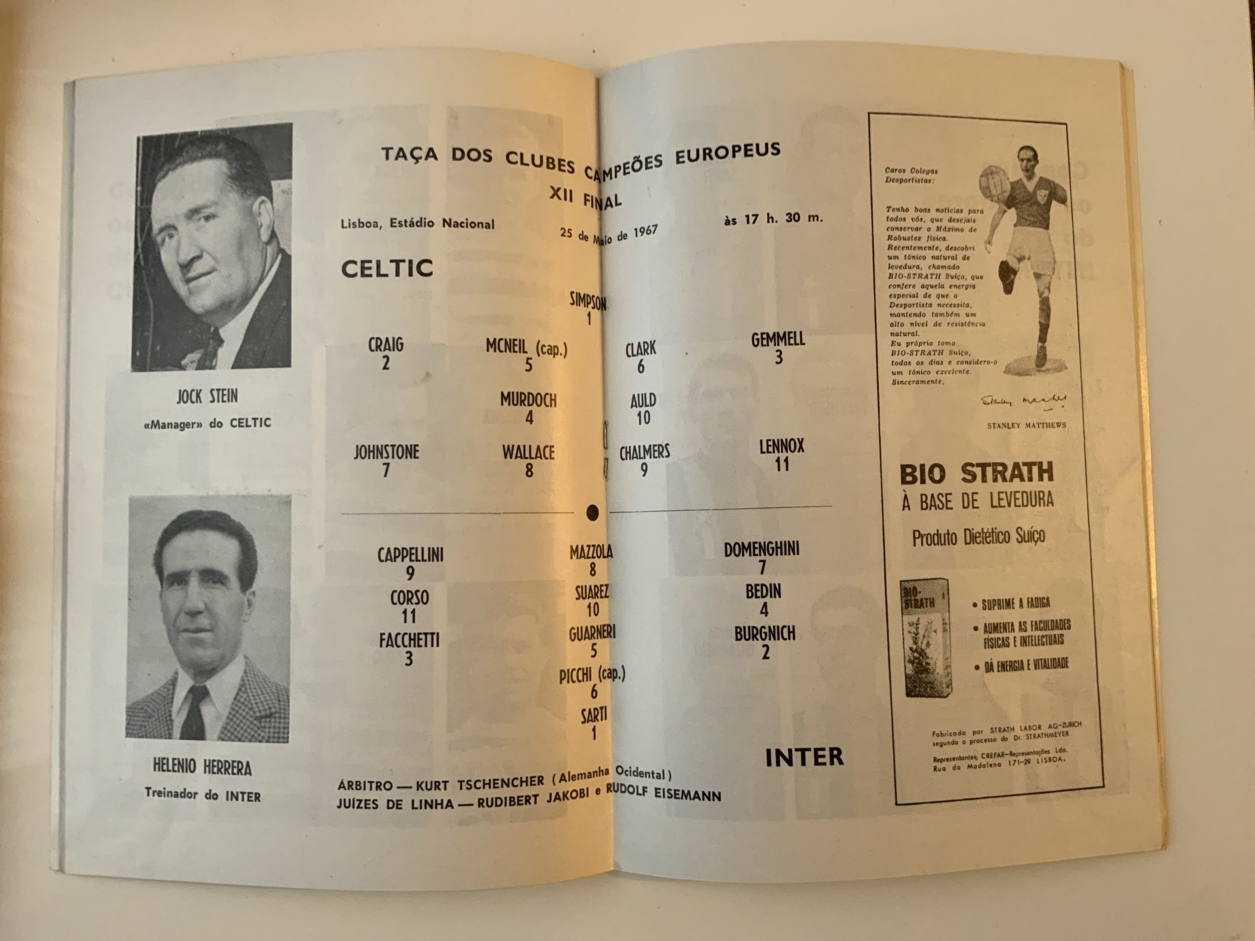 1967 European Cup Final Football Programme: Inter - Image 2 of 2