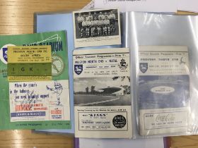 Preston 58/59 Football Programmes: Nice home and a