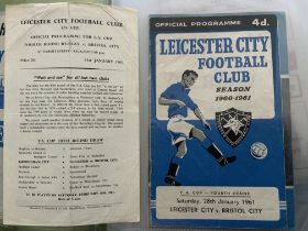 Leicester City Complete 60/61 Football Programmes: